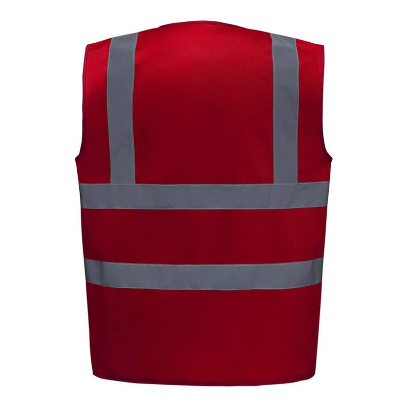 Gilet de sécurité HVW100 rouge vu de dos